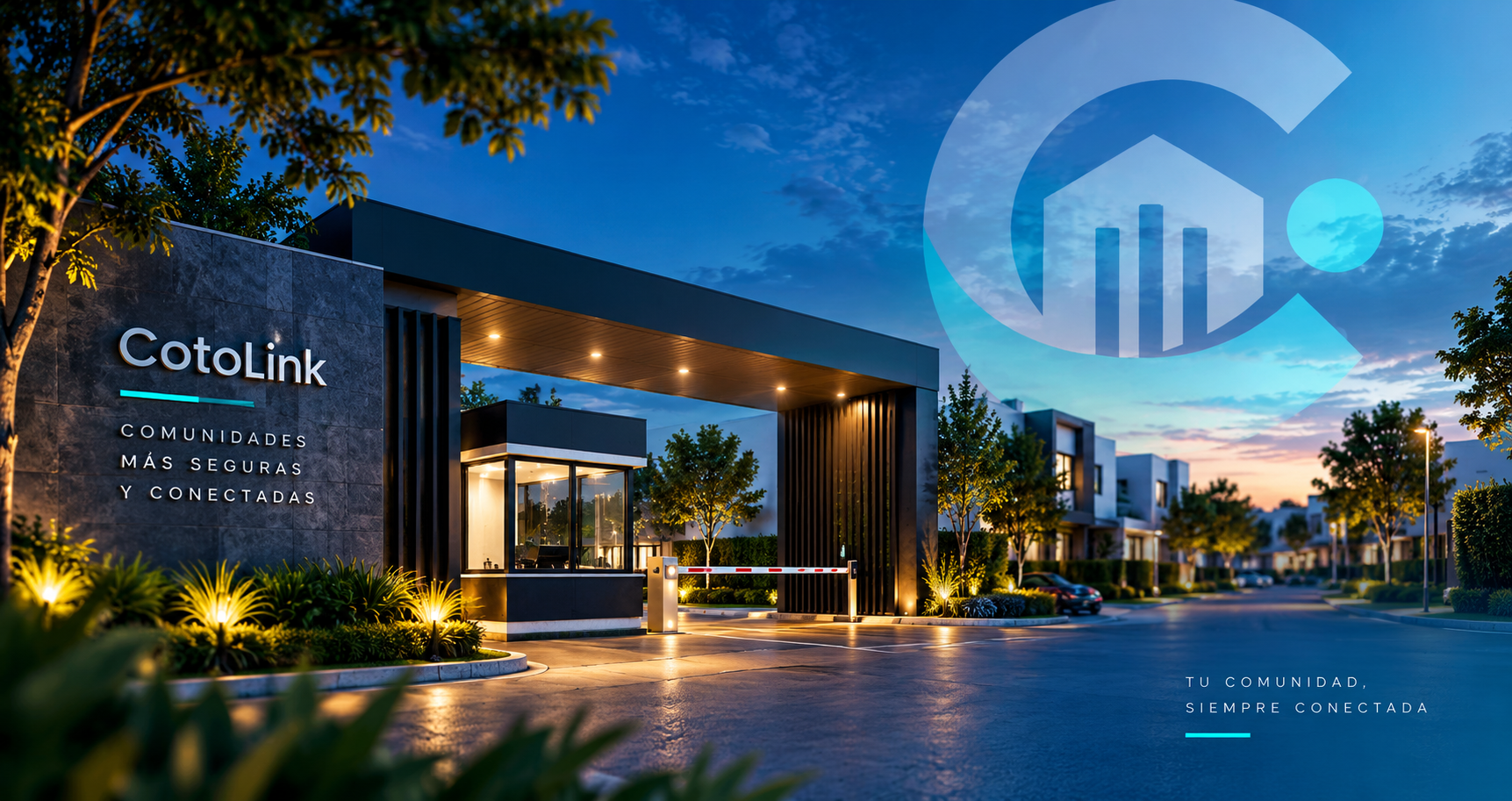 Entrada de una comunidad residencial CotoLink
